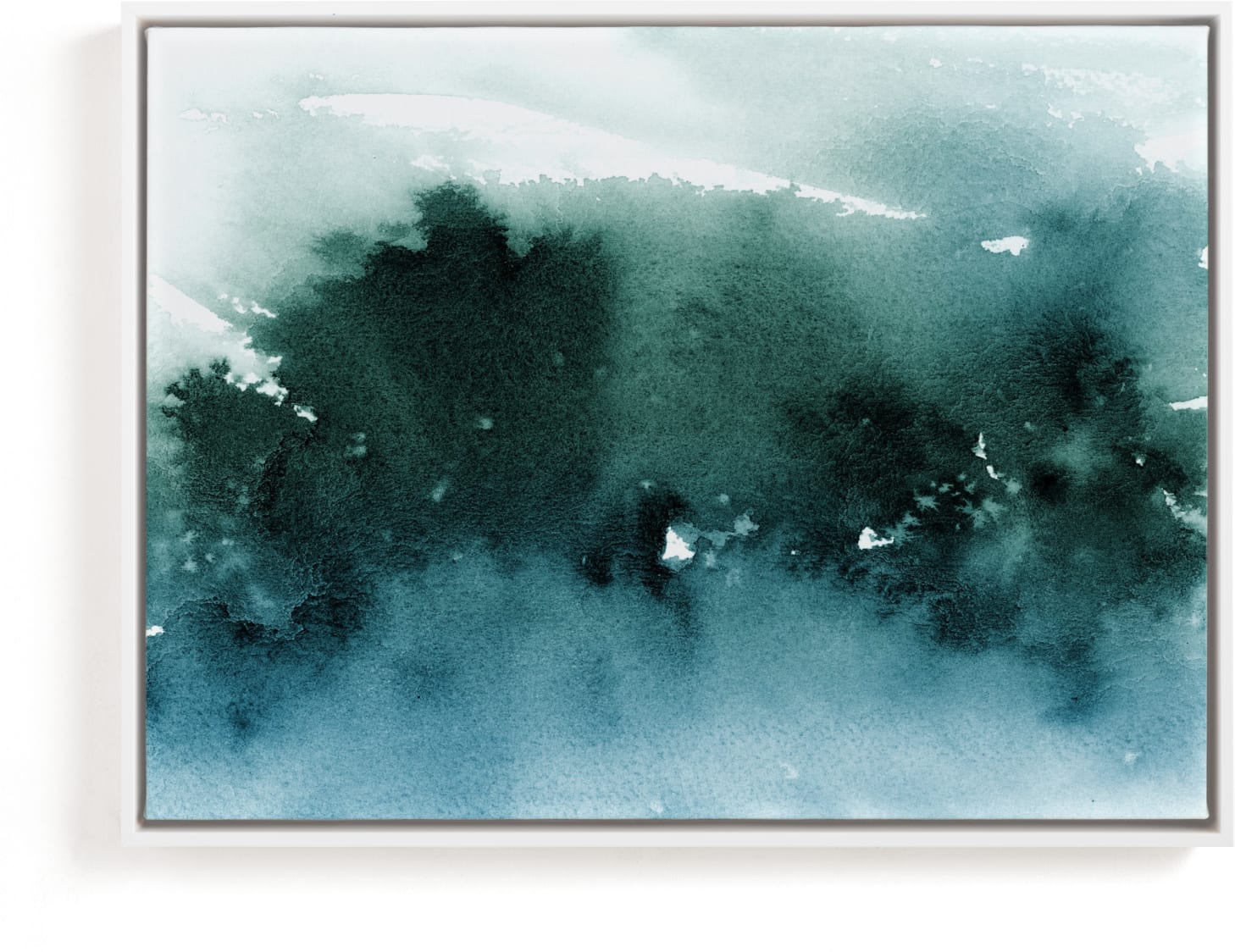 This is a blue art by Lindsay Megahed called misty forest.