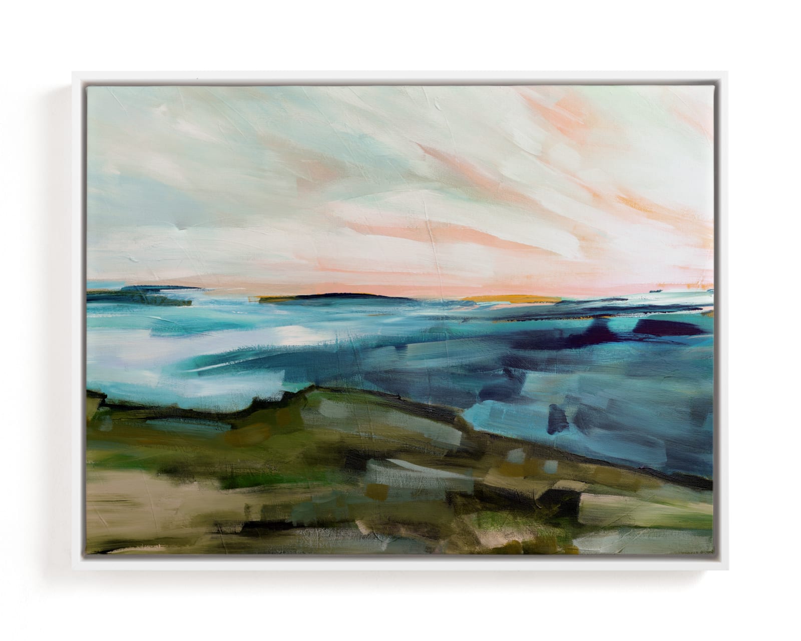 "Land View" - Limited Edition Art Print by Jen Florentine in beautiful frame options and a variety of sizes.