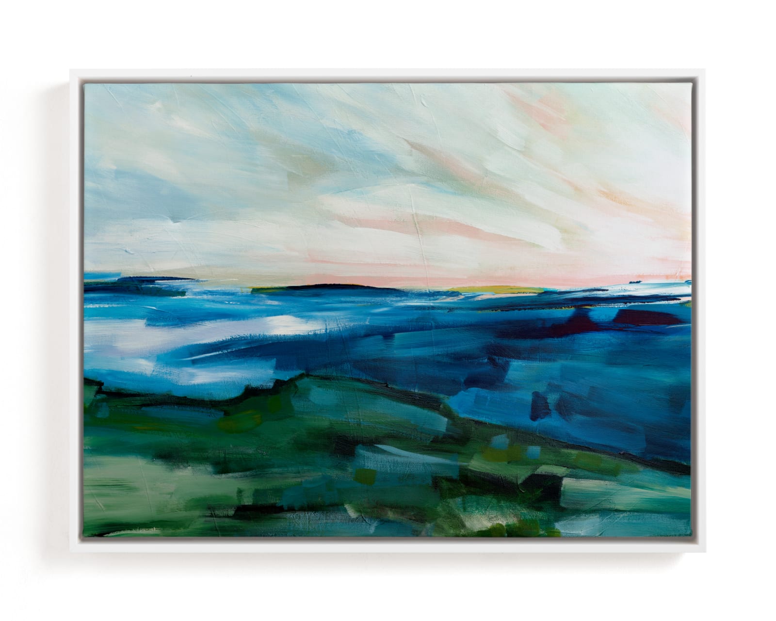 "Land View" - Limited Edition Art Print by Jen Florentine in beautiful frame options and a variety of sizes.