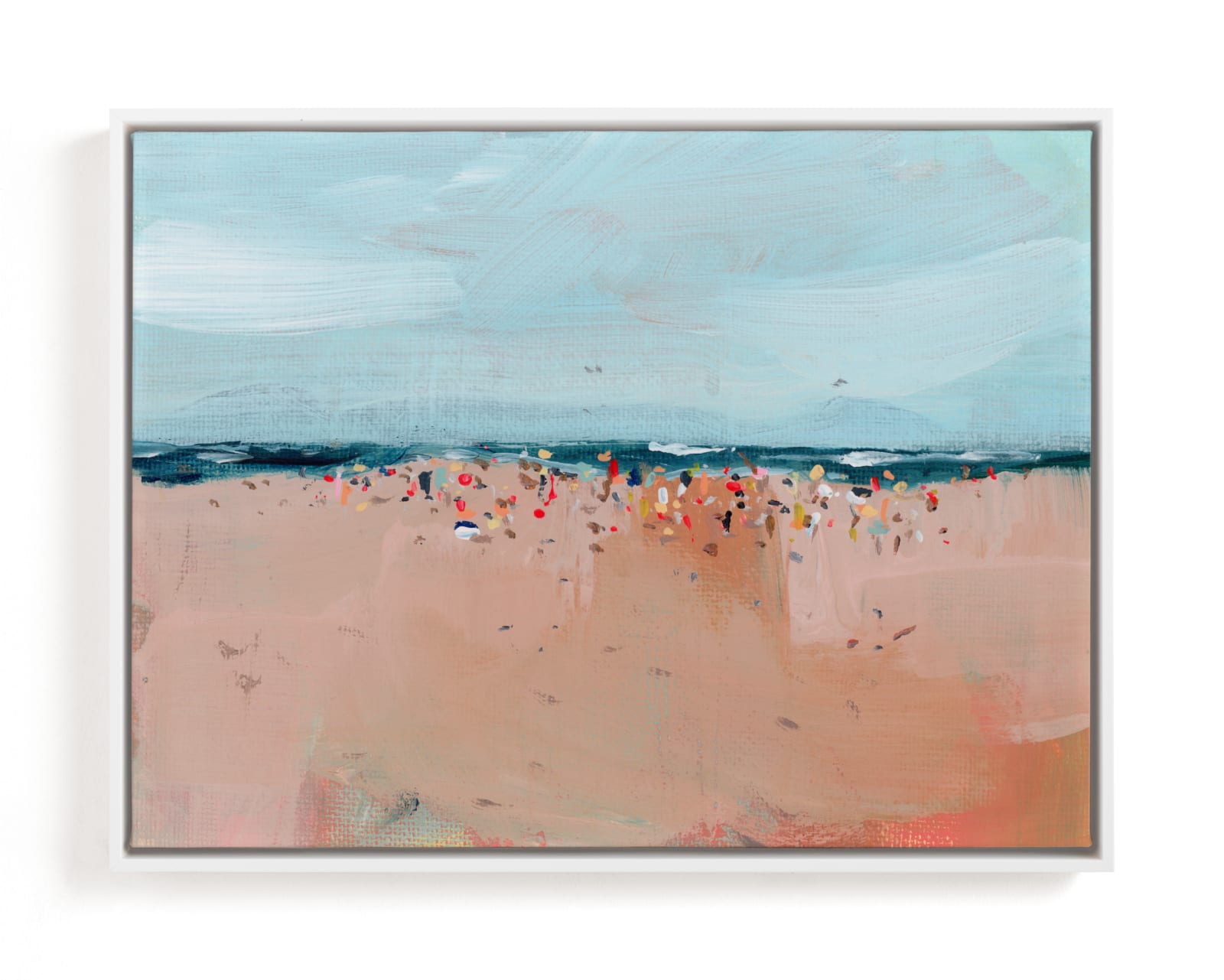 "Busy Beach" - Limited Edition Art Print by Lindsay Megahed in beautiful frame options and a variety of sizes.