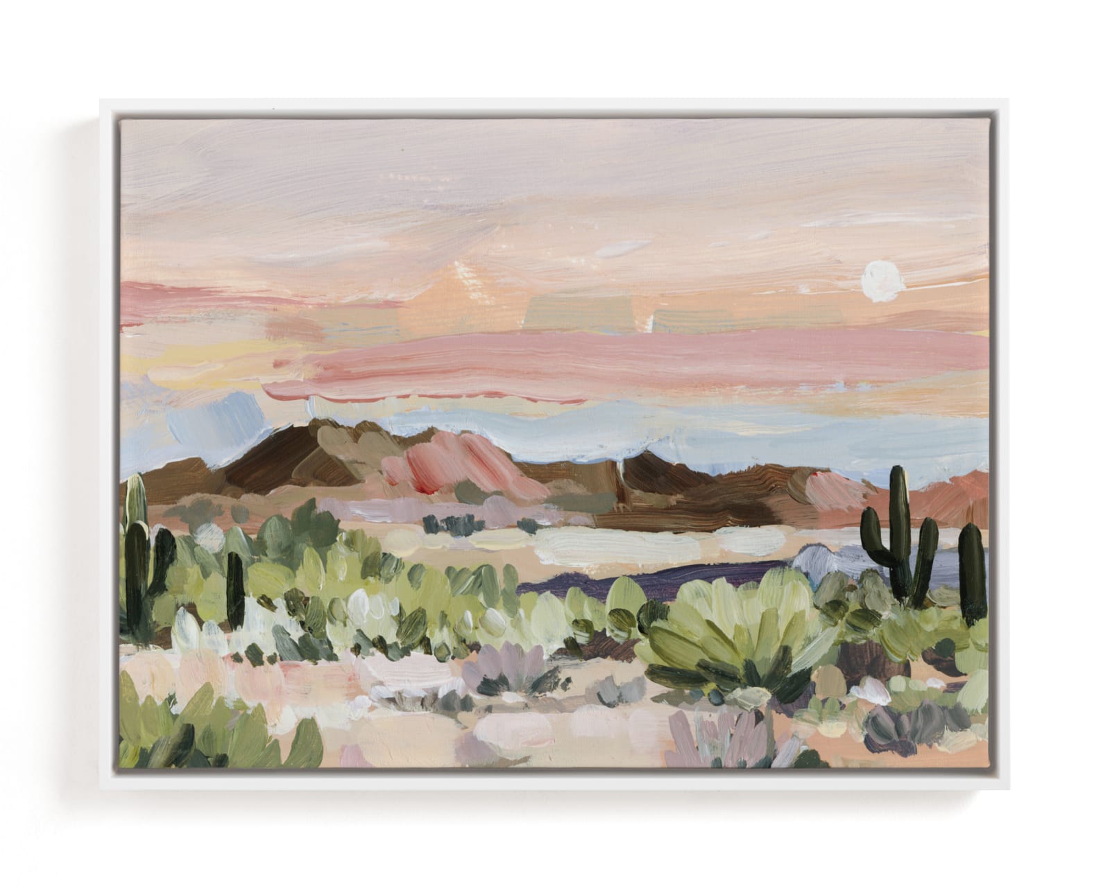 "Arizona Desert Sunset" - Limited Edition Art Print by Shina Choi in beautiful frame options and a variety of sizes.