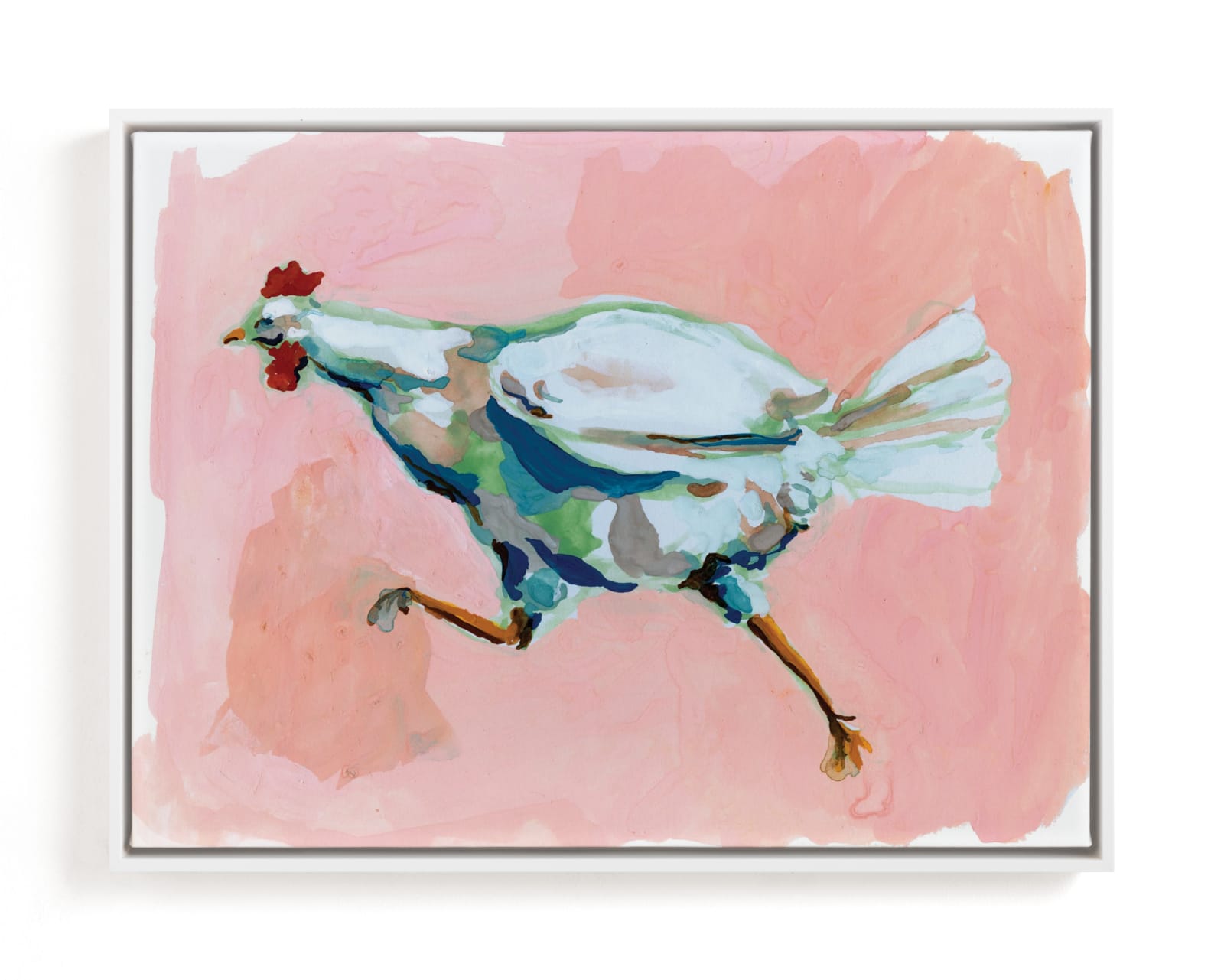 "Chicken Run" - Limited Edition Art Print by Betty Hatchett in beautiful frame options and a variety of sizes.