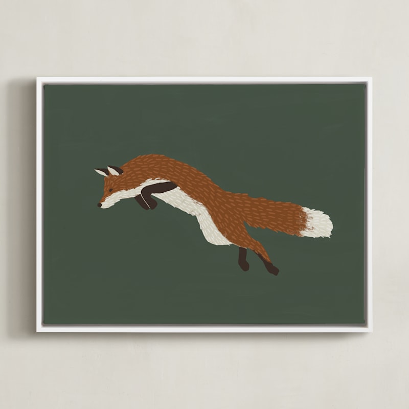 "Leaping Fox" by Kelly Ambrose in beautiful frame options and a variety of sizes.