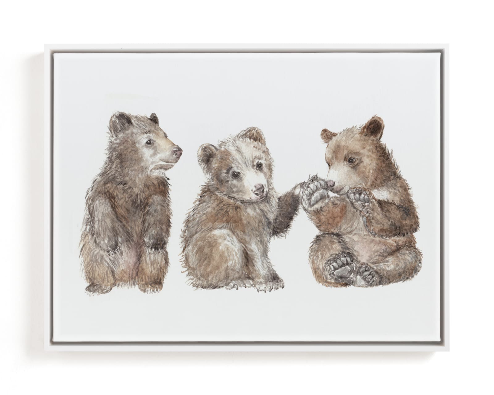 "Three Little Bears" - Limited Edition Art Print by Lauren Rogoff in beautiful frame options and a variety of sizes.