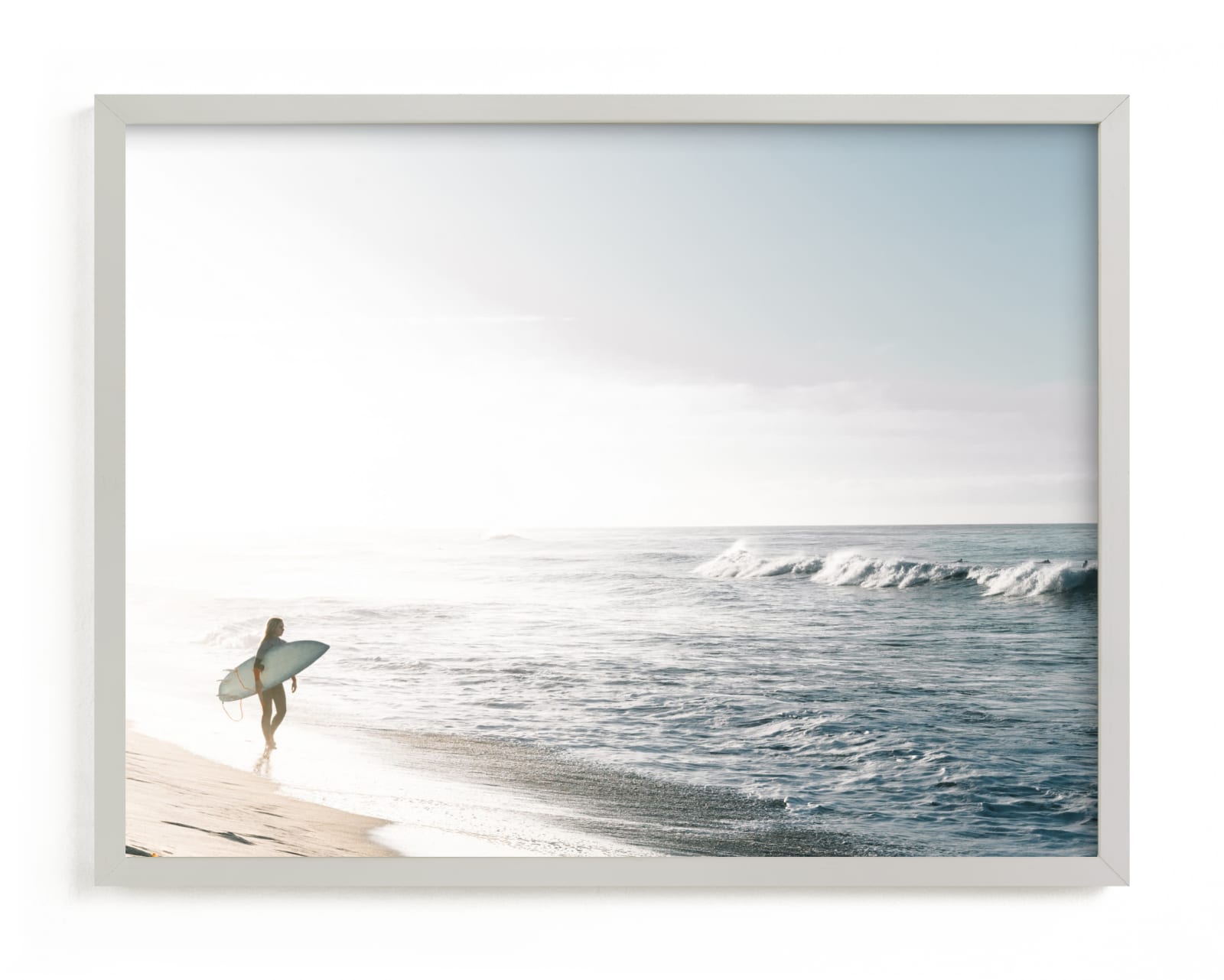 "Surfer Girl" - Open Edition Fine Art Print by Kamala Nahas in beautiful frame options and a variety of sizes.