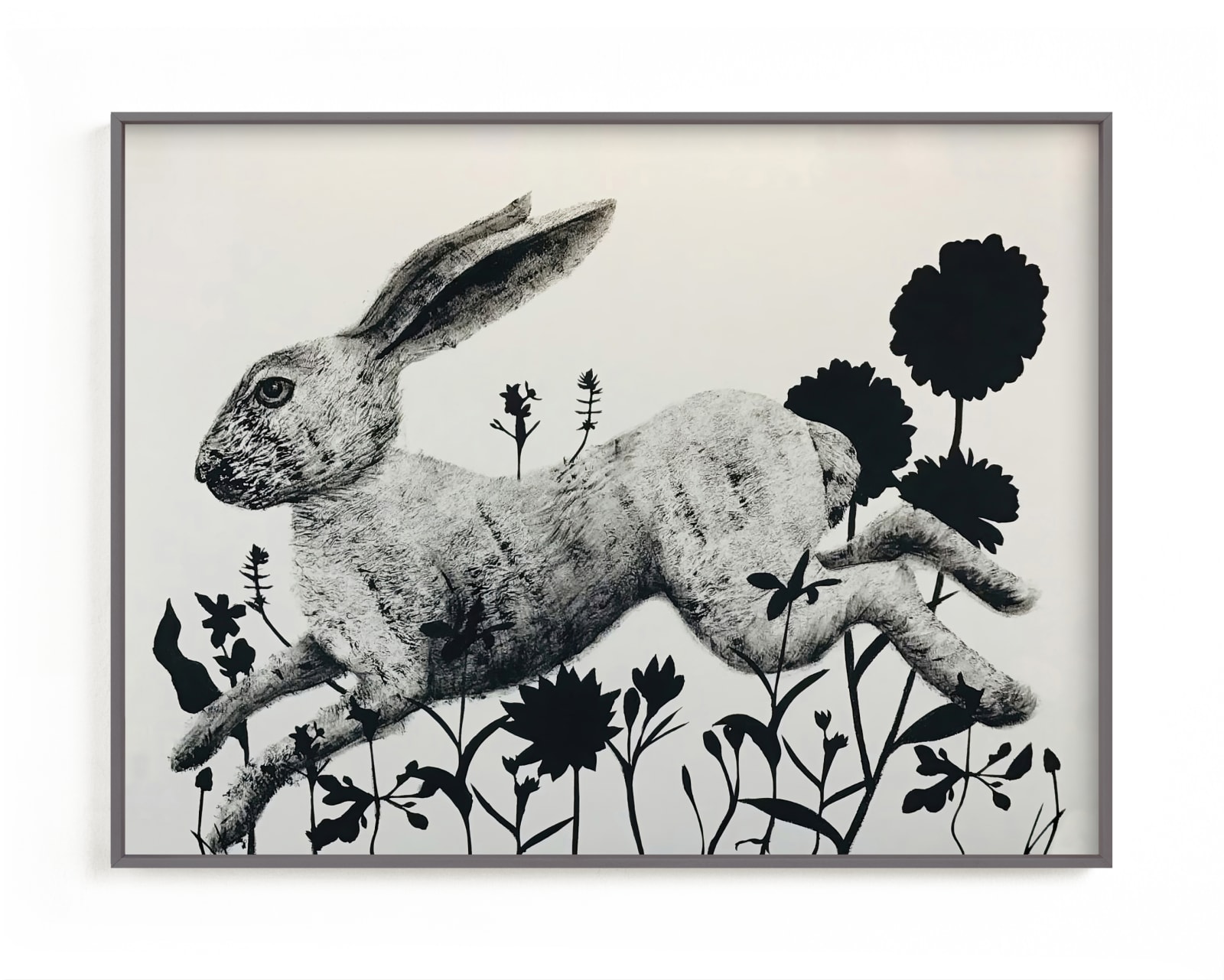 "Leaping Hare" - Limited Edition Art Print by Holly Hudson in beautiful frame options and a variety of sizes.