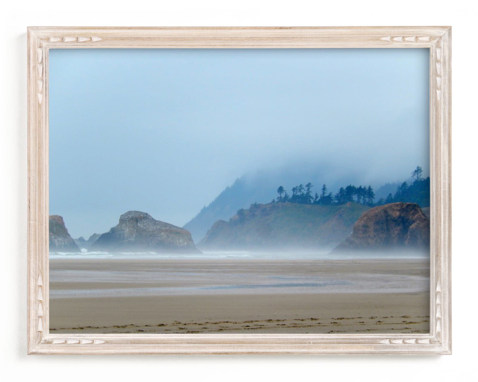 "Misty Coast" - Art Print by Jan Kessel in beautiful frame options and a variety of sizes.
