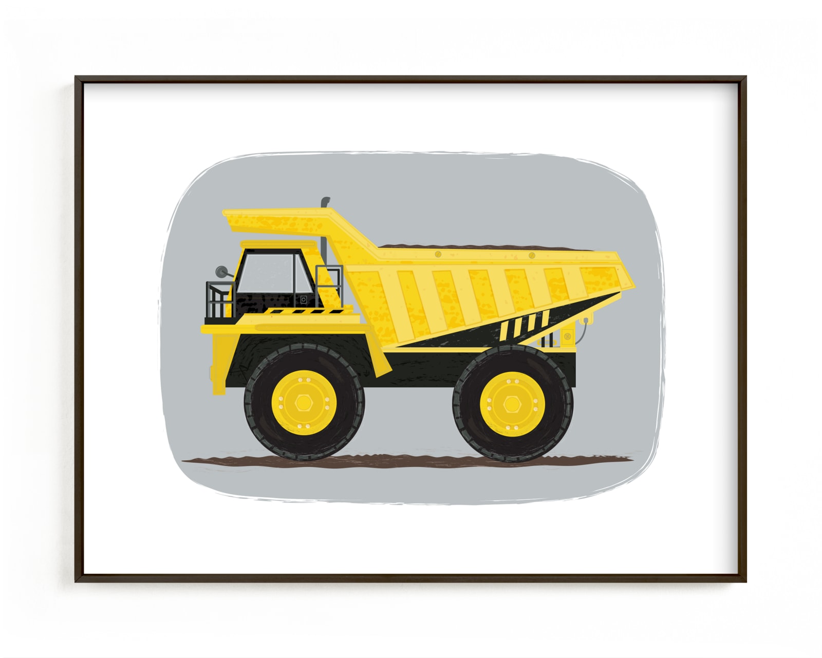 "The Construction Dump truck" - Limited Edition Art Print by Rebecca Marchese in beautiful frame options and a variety of sizes.