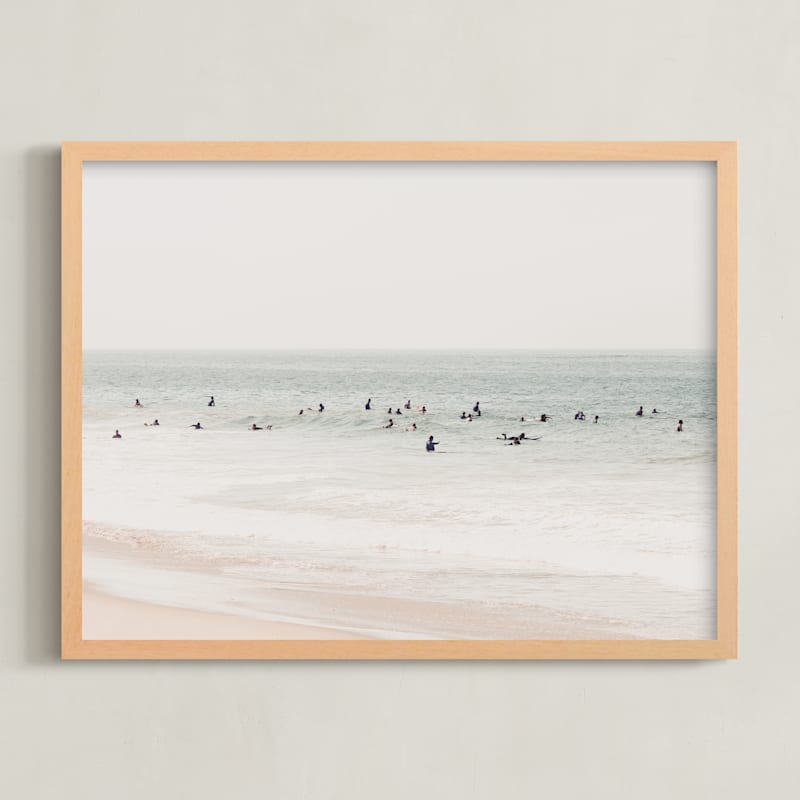 "Next To You In Malibu" - Art Print in Seascape Green by Summer Strauch - Framed