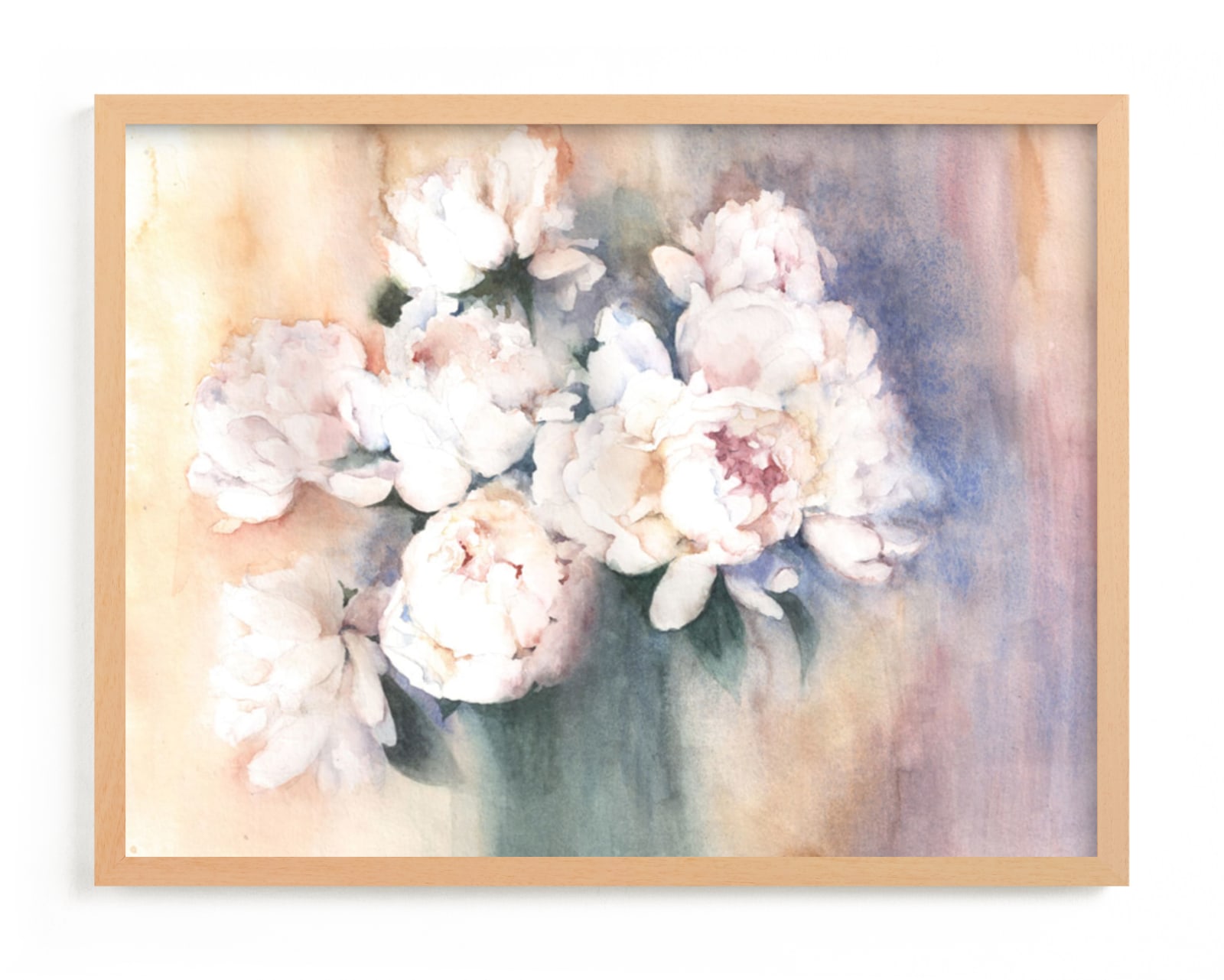 "white peonies" - Limited Edition Art Print by XL in beautiful frame options and a variety of sizes.