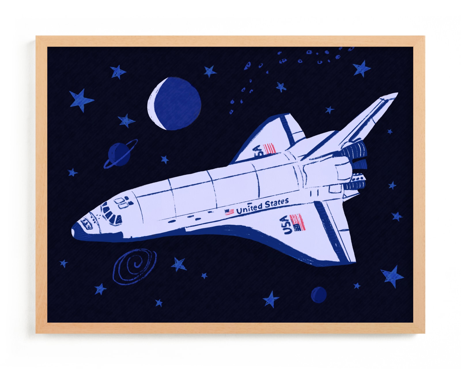 Space Shuttle Children’s Art Print