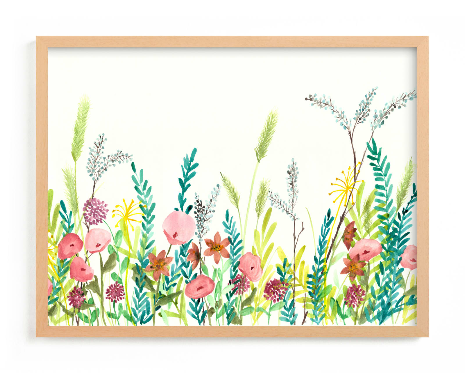 "Wildflower and Free" - Limited Edition Art Print by Lizzie Bowman in beautiful frame options and a variety of sizes.