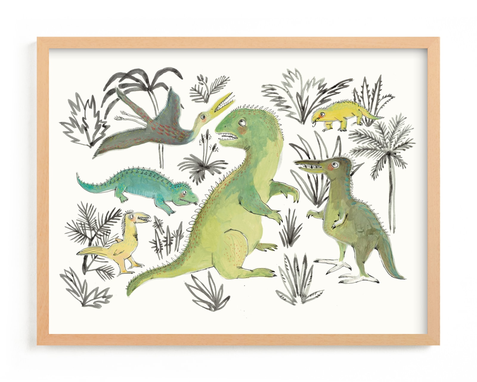 "Catisaurus" - Limited Edition Art Print by Catilustre in beautiful frame options and a variety of sizes.