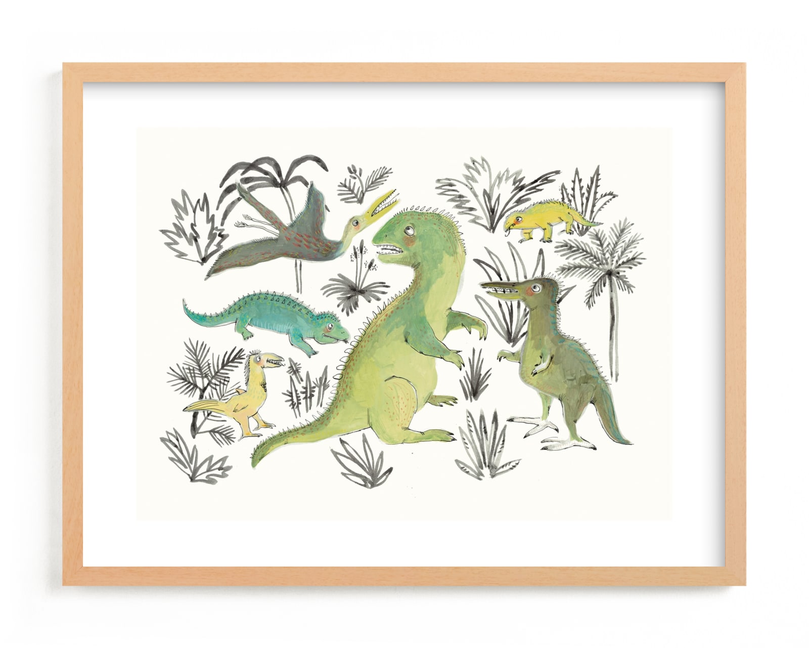"Catisaurus" - Limited Edition Art Print by Catilustre in beautiful frame options and a variety of sizes.