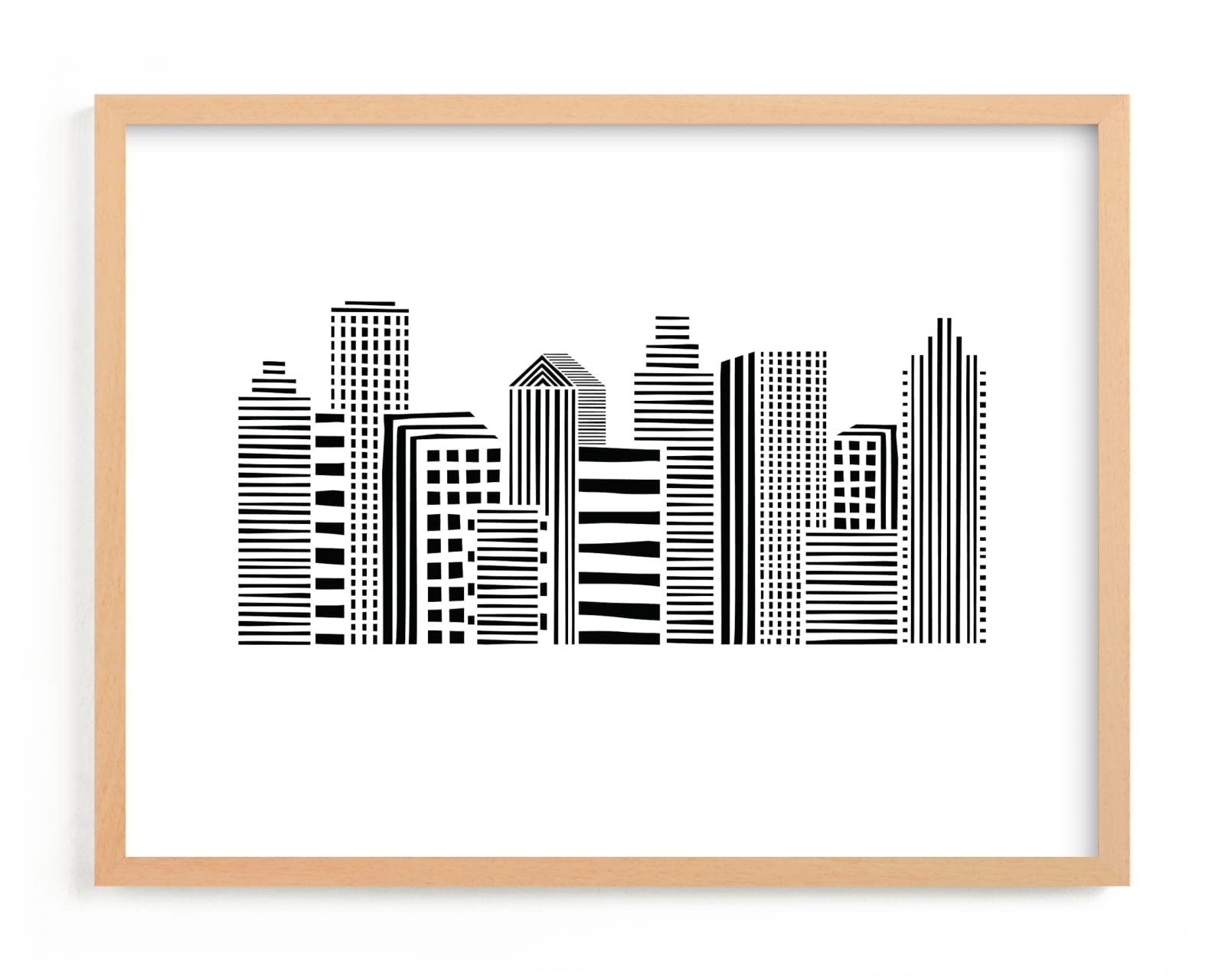 "Linear Cityscape" - Limited Edition Art Print by Daniela in beautiful frame options and a variety of sizes.