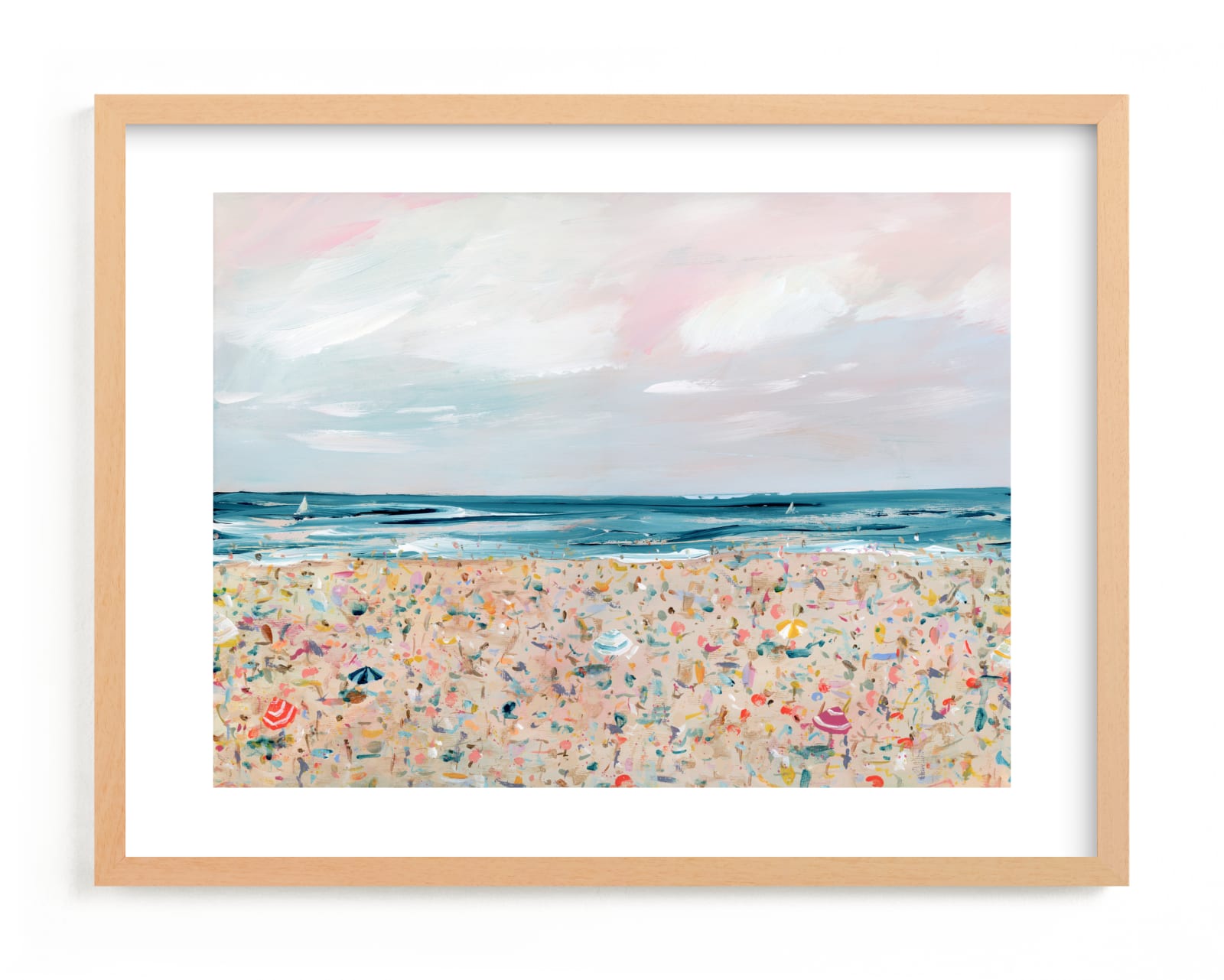 "sea you at the beach" - Limited Edition Art Print by Lindsay Megahed in beautiful frame options and a variety of sizes.