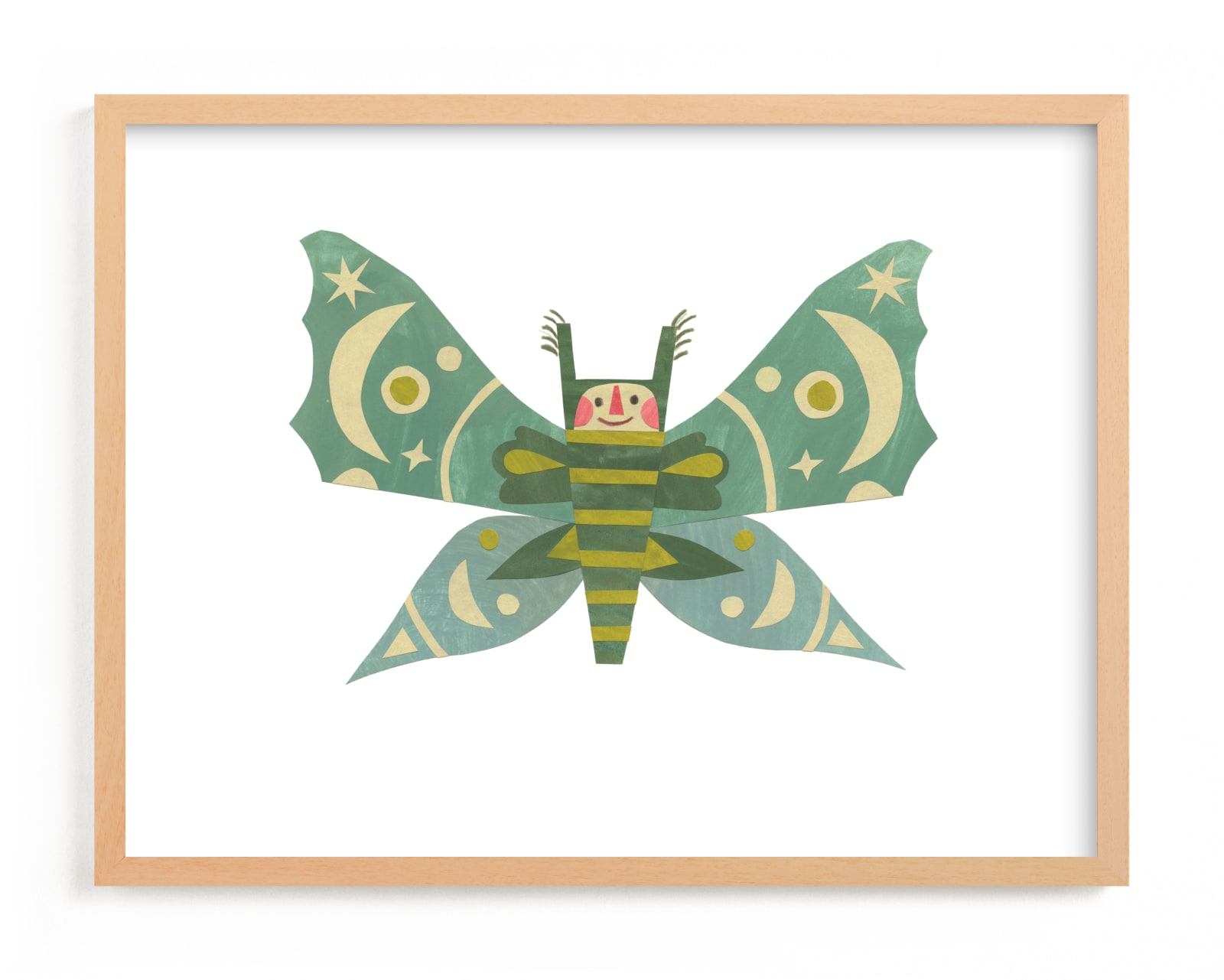 "Midnight Moth" - Limited Edition Art Print by Sarah Hand in beautiful frame options and a variety of sizes.
