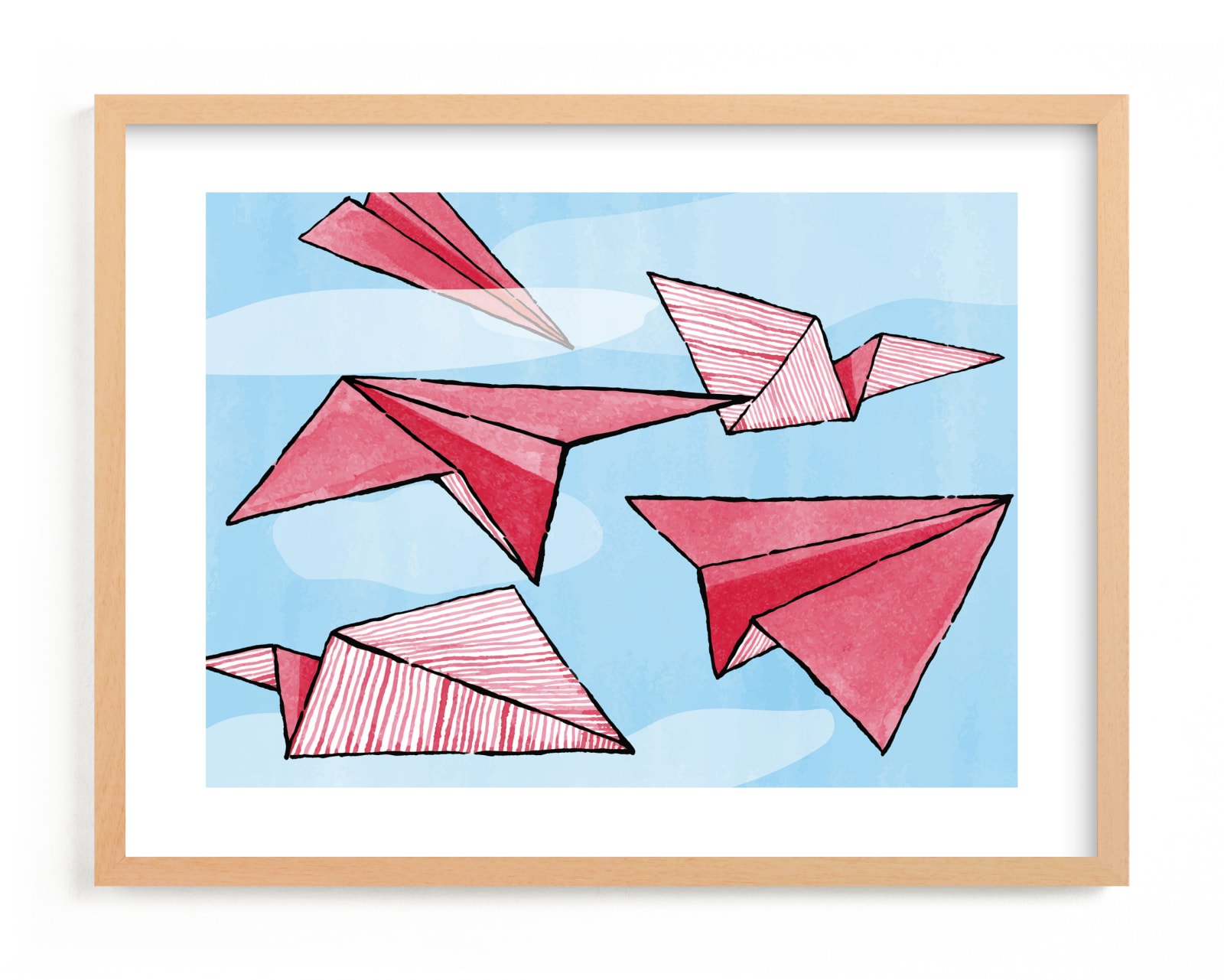 "Up and Away" - Limited Edition Art Print by Cricket and Bee in beautiful frame options and a variety of sizes.