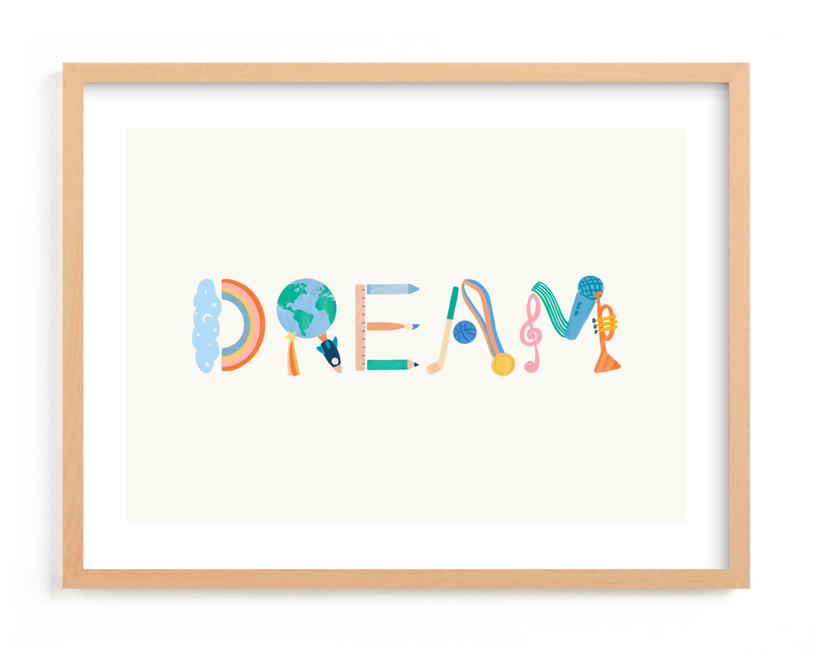 "DREAM DREAM" by SunLee Art in beautiful frame options and a variety of sizes.