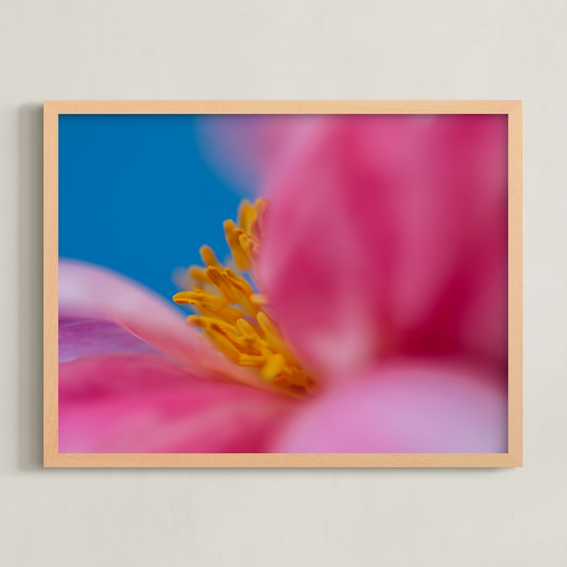 "Spring Peonies" - Art Print in Peony Pink by Elena Kulikova - Framed