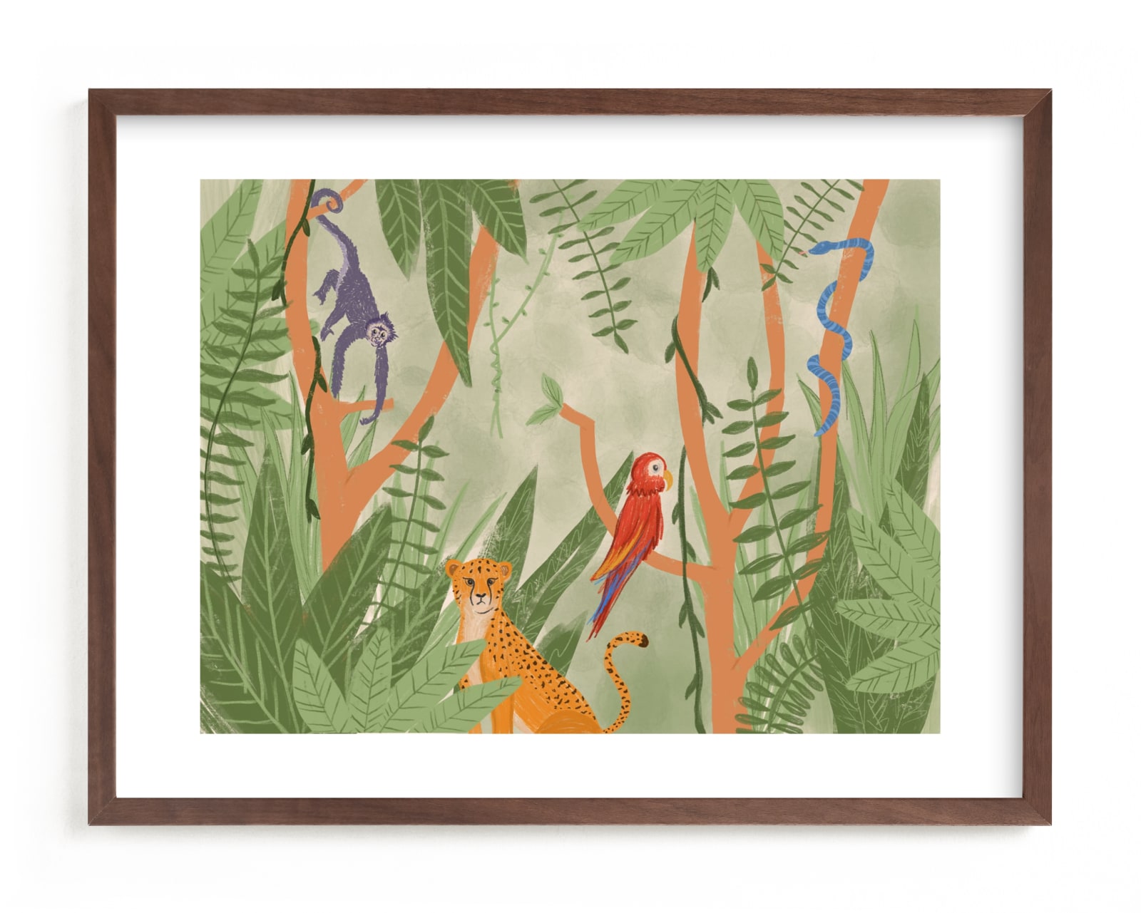 "Jungle Fun" - Limited Edition Art Print by Stevee Gomez in beautiful frame options and a variety of sizes.