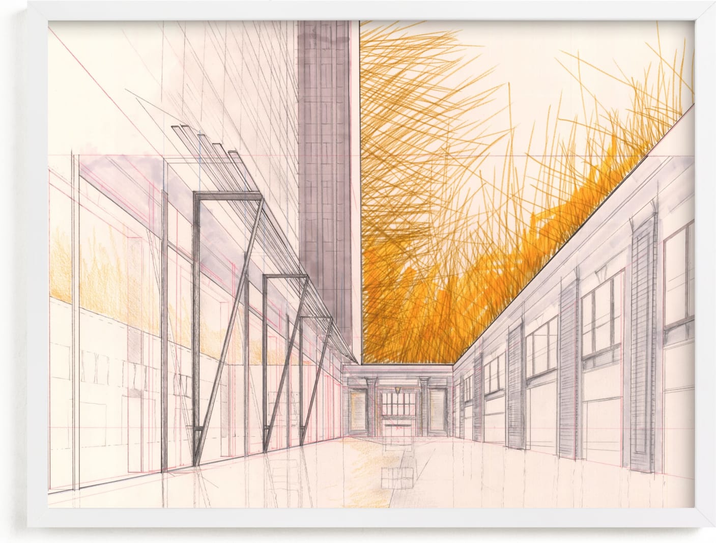 This is a yellow art by Paul Devitt called Concourse.