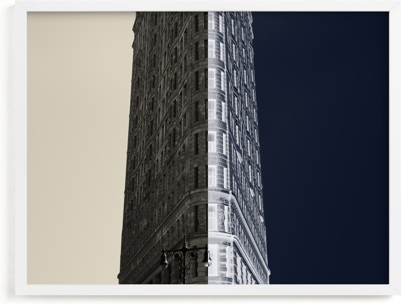 This is a brown art by Jessica C Nugent called Negative Space: New York Flatiron II.