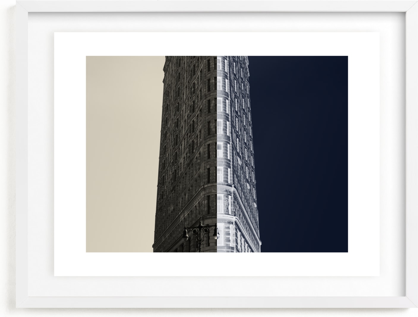 This is a brown art by Jessica C Nugent called Negative Space: New York Flatiron II.