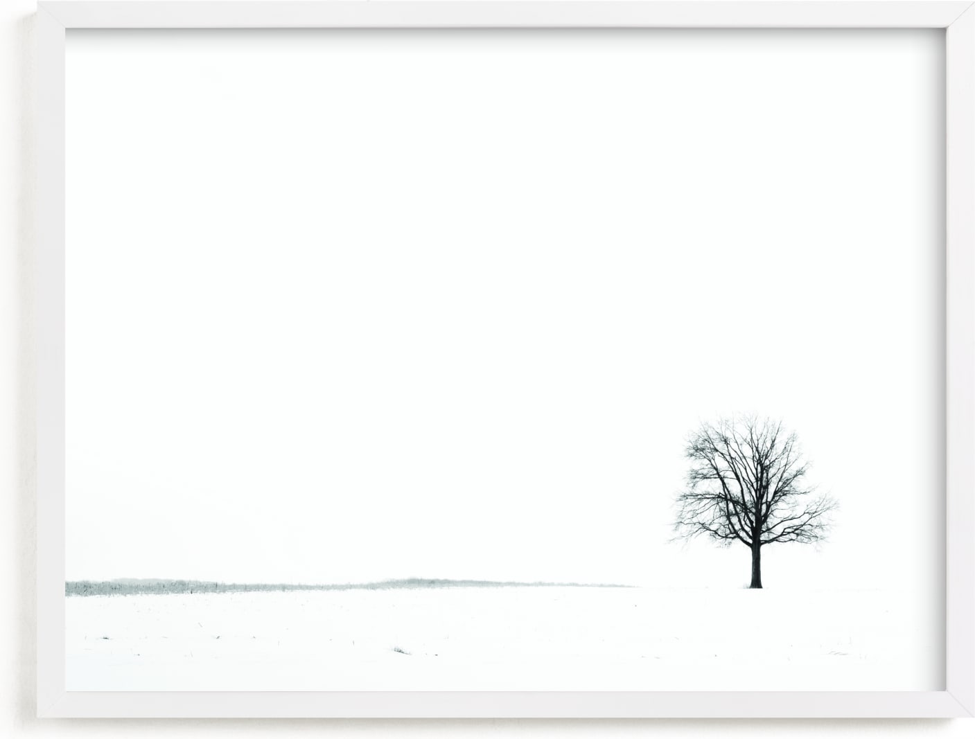 This is a black and white art by Robin Ott called Winter Tree.