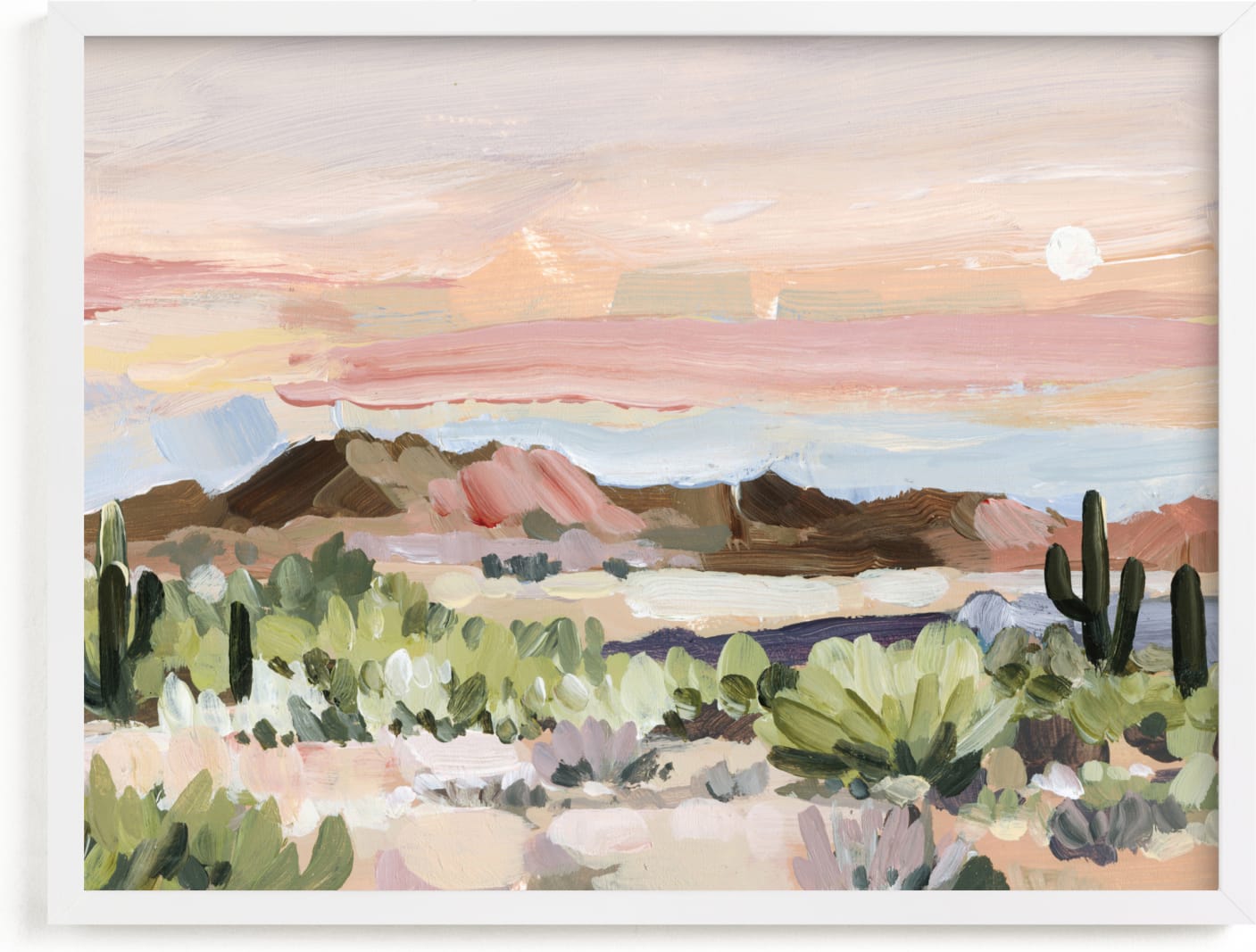 This is a pink art by Shina Choi called Arizona Desert Sunset.