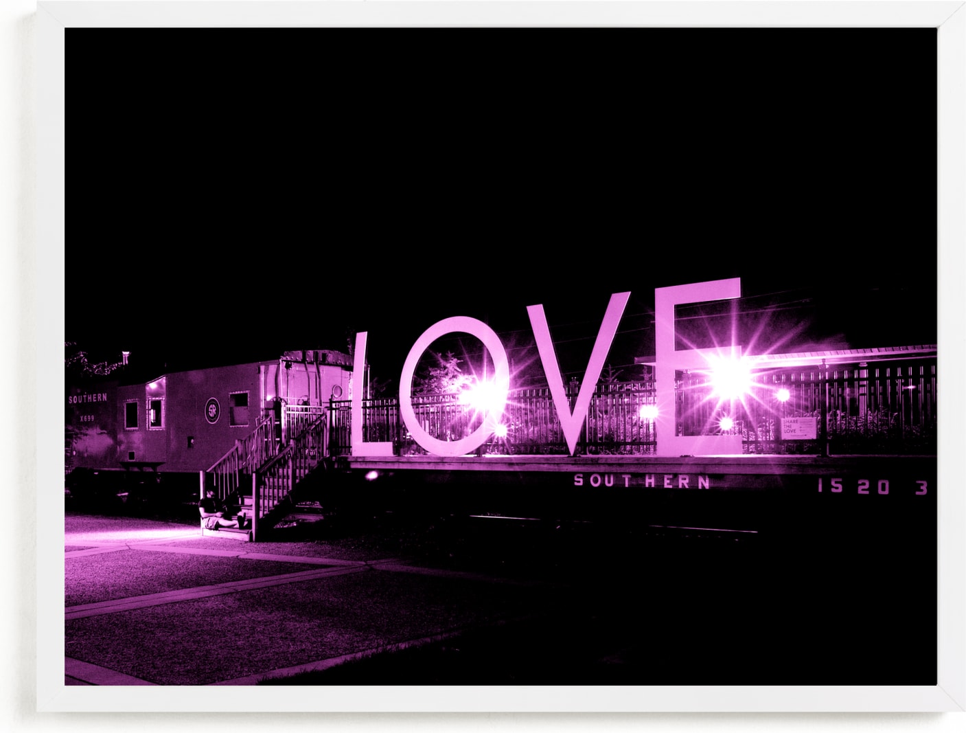 This is a purple art by AMANDA LOMAX called Lovelight.