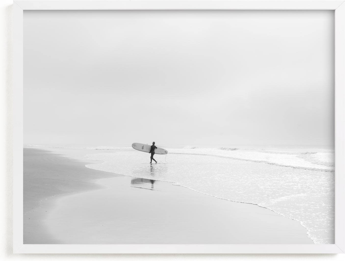 This is a black and white art by Jessica C Nugent called California Surf.