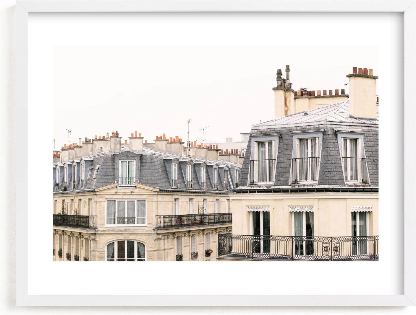 This is a white art by Annie Montgomery called Parisian Windows.