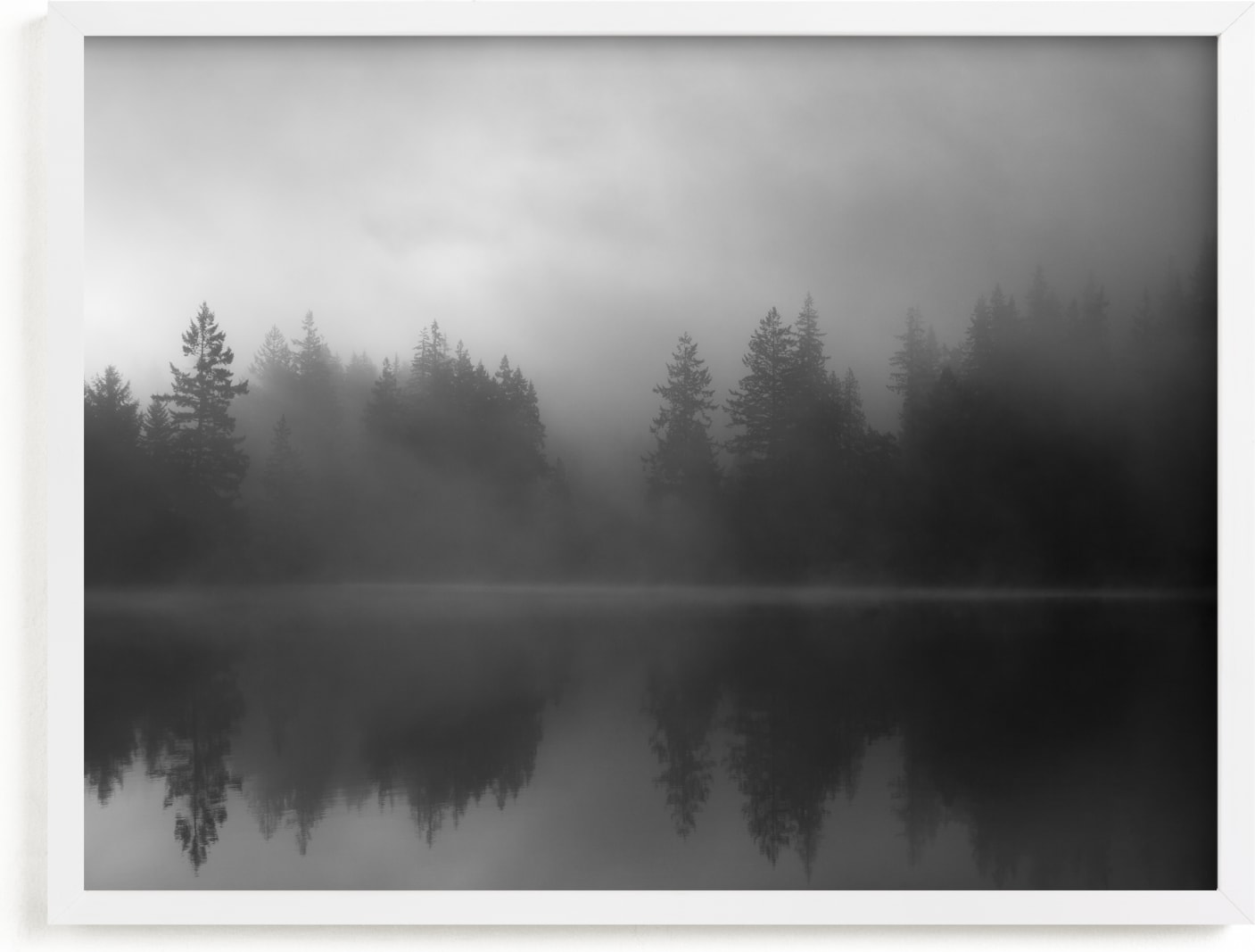 This is a grey art by Jennifer Morrow called Fog Reflection.