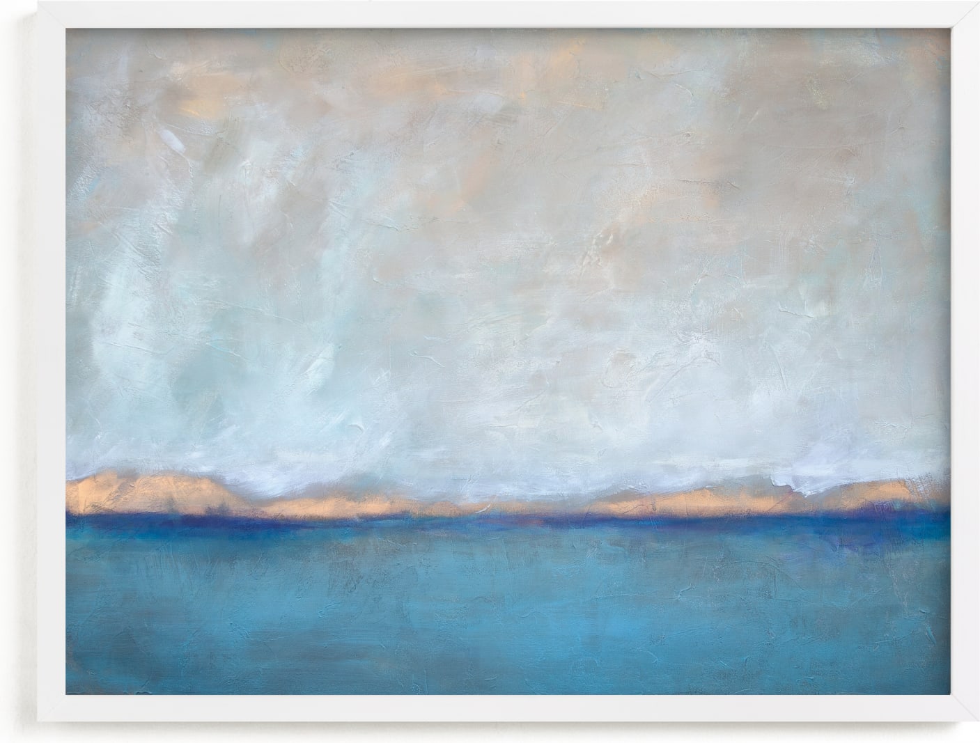 This is a blue art by Julia Contacessi called Linen Coast.