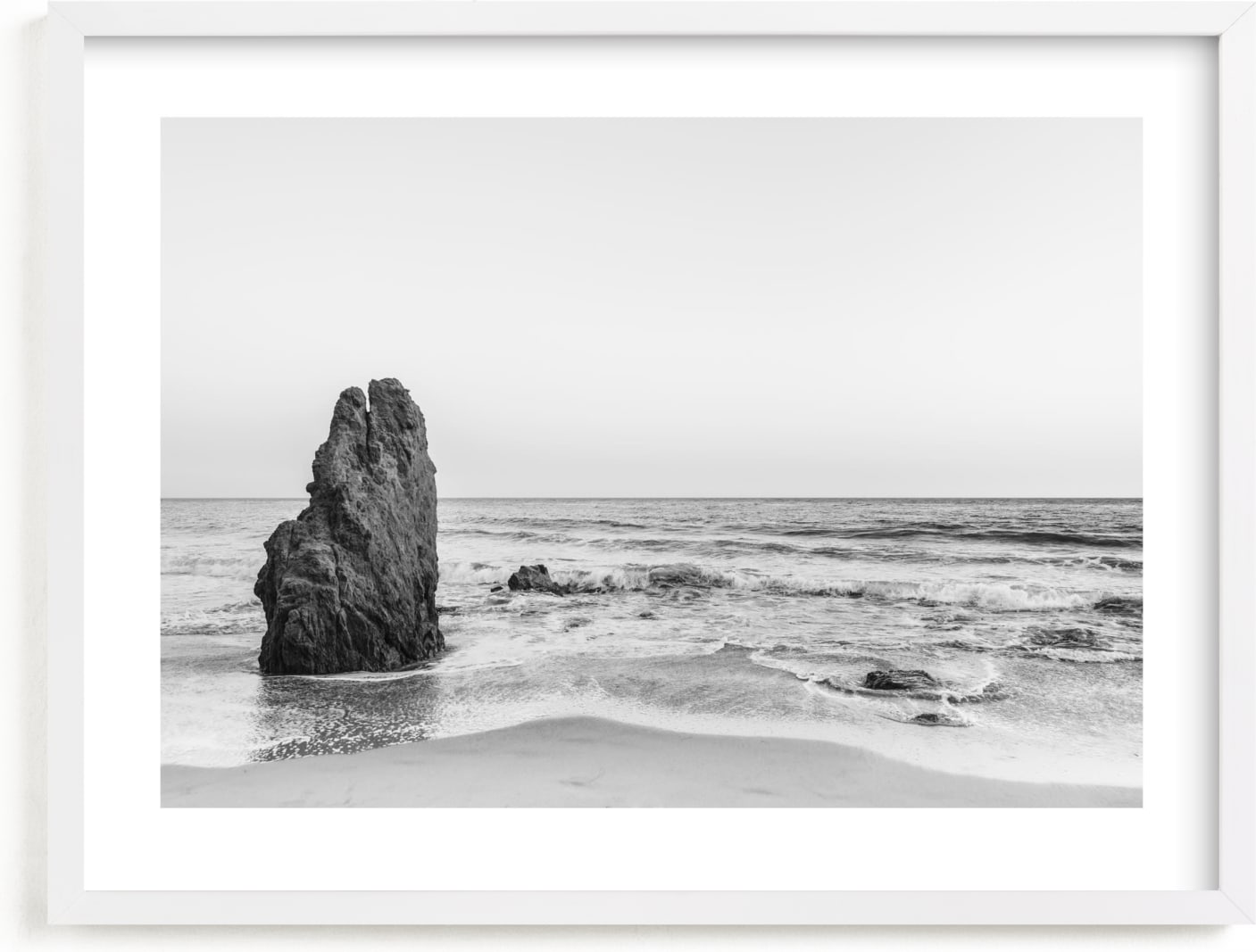 This is a black and white art by Kamala Nahas called Malibu View No. 2.