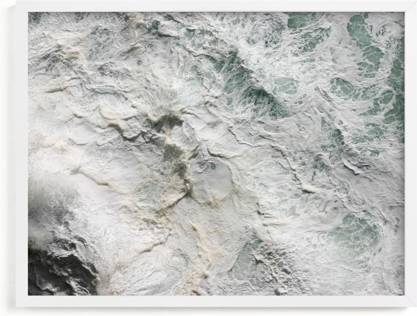 This is a blue art by Becky Nimoy called Foaming Sea Water III.