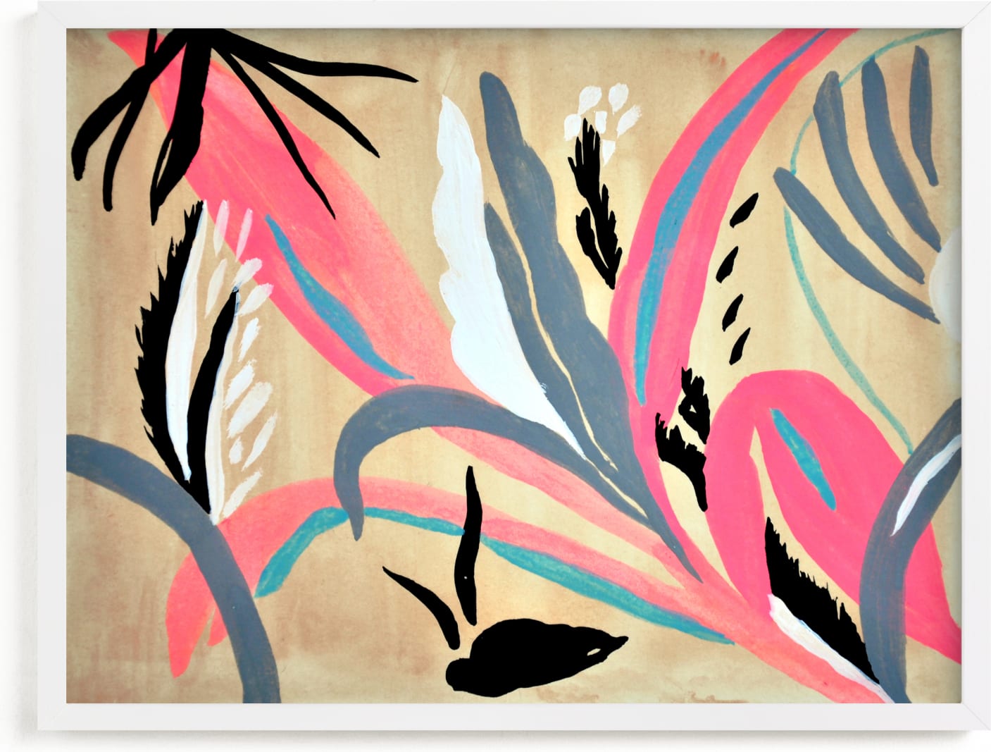 This is a pink art by FERNANDA MARTINEZ called Pink foliage.