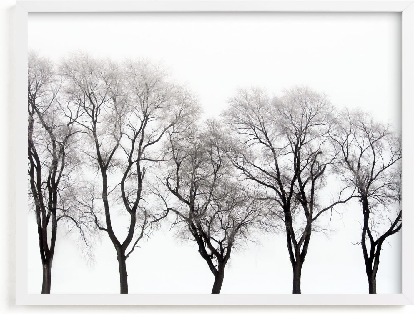 This is a black and white art by Baumbirdy called abstract trees.