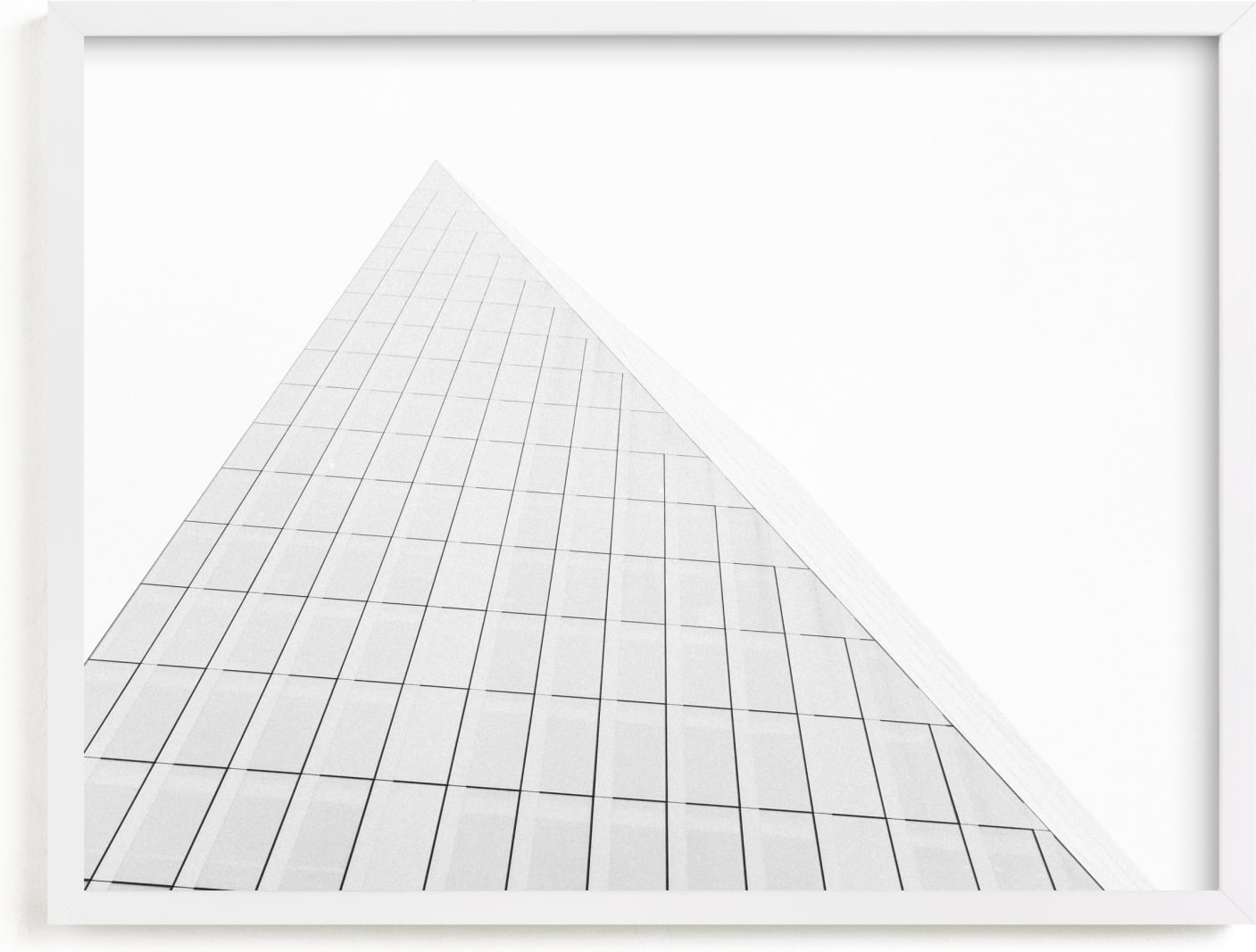 This is a black and white art by Anna Western called Pyramid Building.