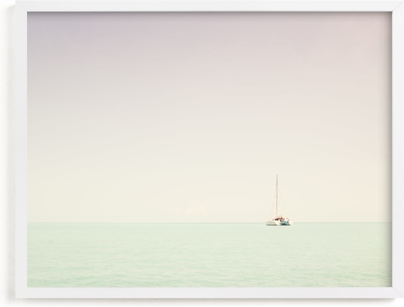 This is a pink art by Tommy Kwak called Catamaran 2 (Turks and Caicos).