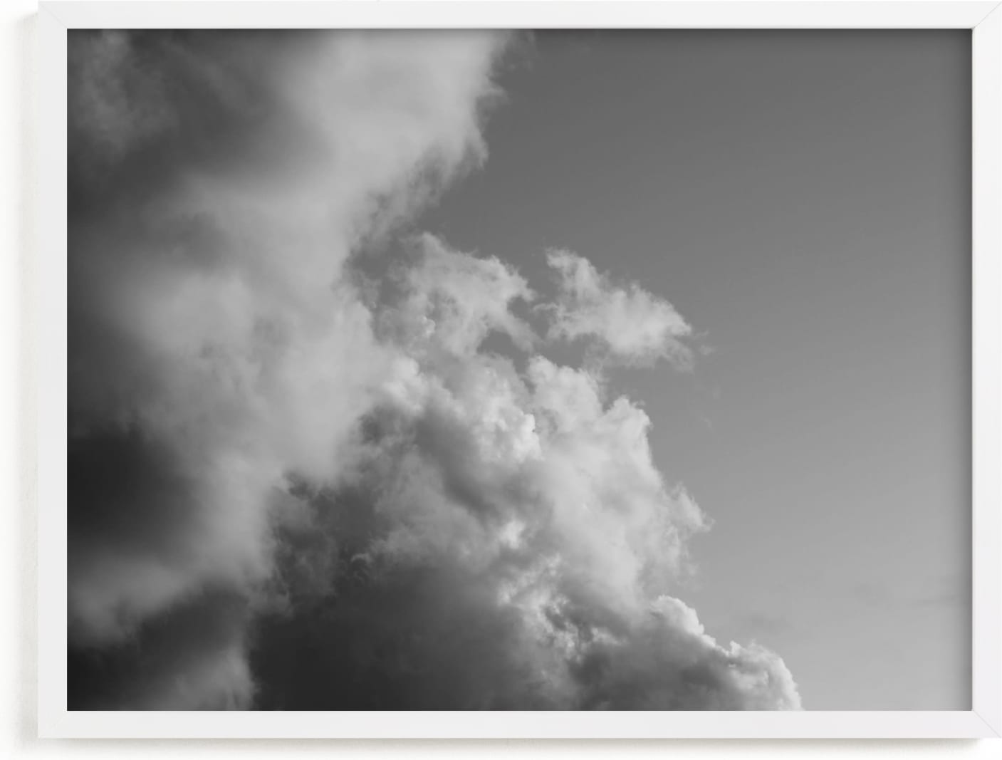 This is a black and white art by Claire Duda called Stormy Skies.