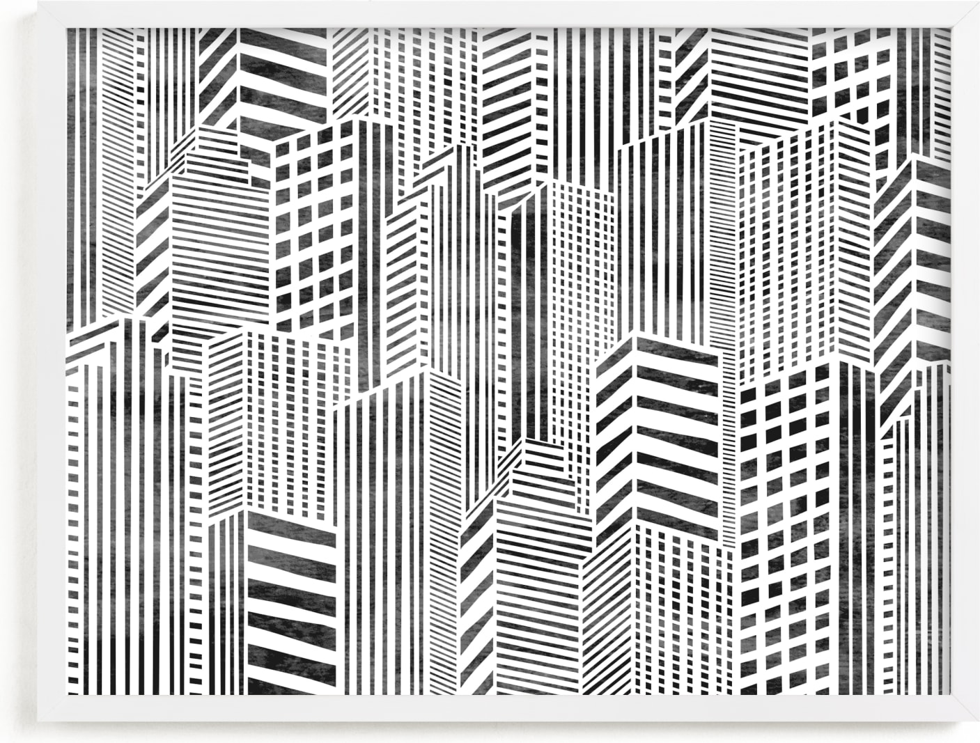This is a black and white art by Daniela called Linear City.