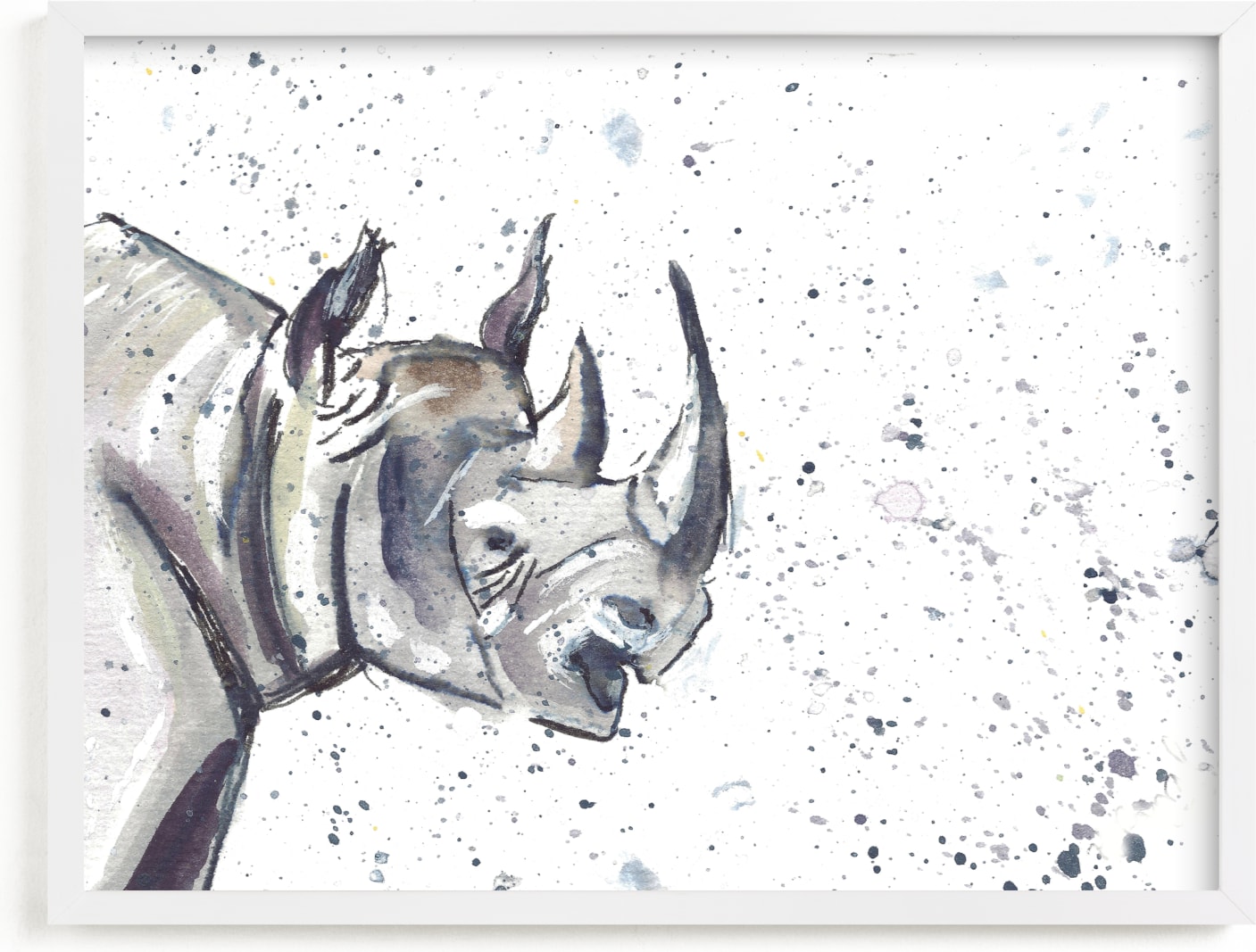 This is a grey art by Holly Royval called Rhino.