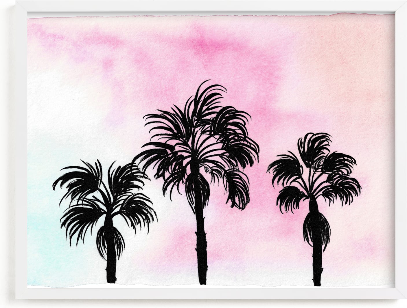 This is a pink art by Juliana Zimmermann called Sunset in L.A..