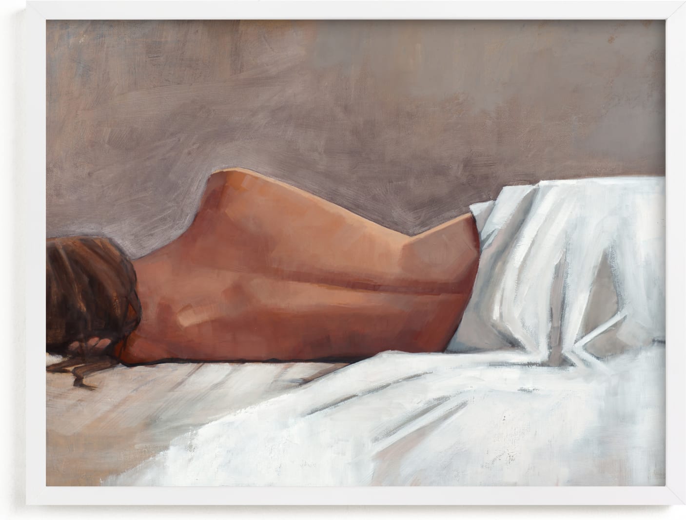 This is a white art by Rachel Nelson called Draped Figure Study in White.
