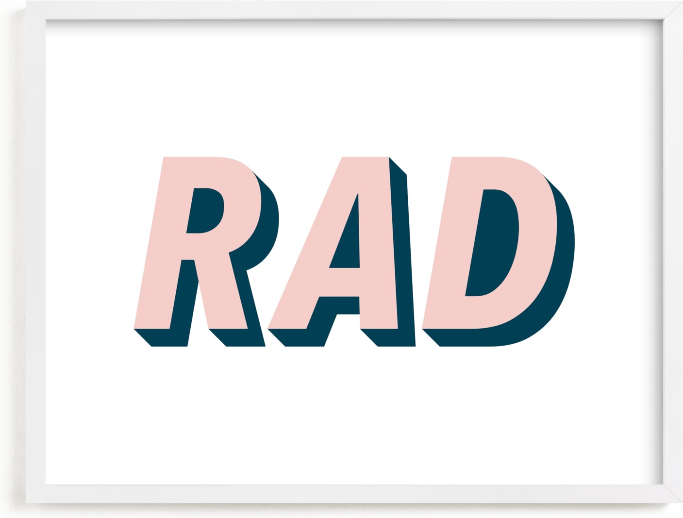 This is a blue kids wall art by Christine Sullivan Houlihan called Be Rad.