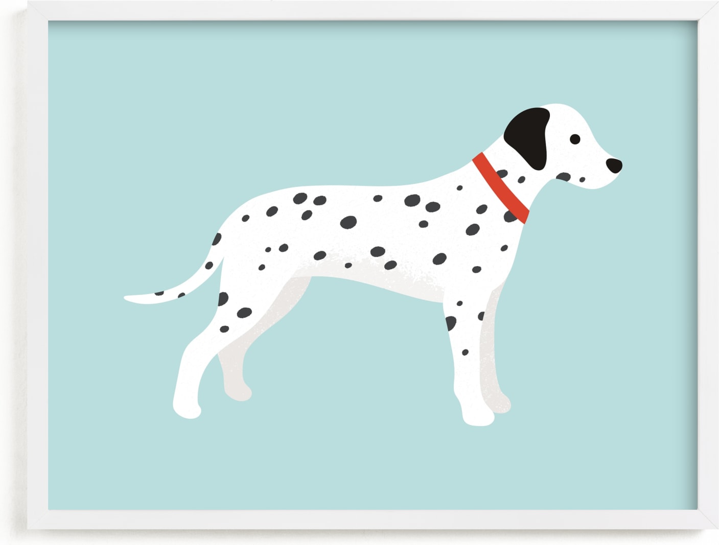 This is a blue kids wall art by Kacey Kendrick Wagner called Dalmatian.