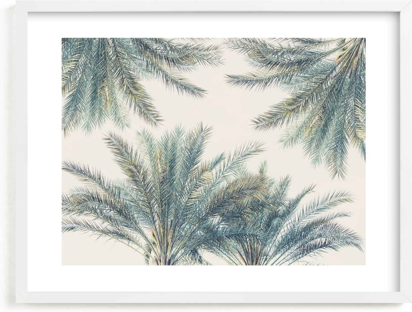 This is a beige kids wall art by Irene Suchocki called Fronds in High Places.