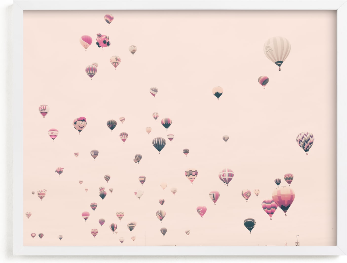 This is a pink kids wall art by Caroline Mint called Love is all around.